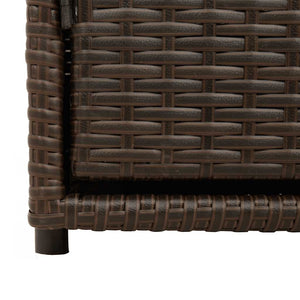 Gartenschrank Braun Poly Rattan 110x55x60,5cm