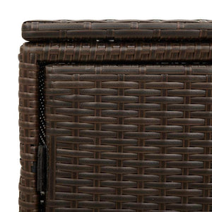 Gartenschrank Braun Poly Rattan 110x55x60,5cm