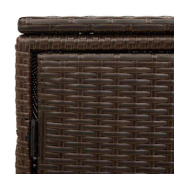 Gartenschrank Braun Poly Rattan 110x55x60,5cm