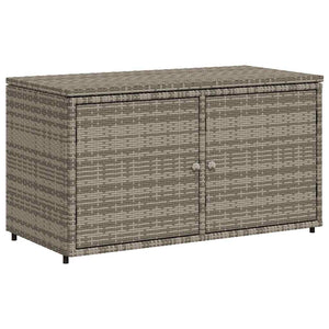Gartenschrank Grau Poly Rattan 110x55x60,5 cm