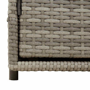 Gartenschrank Grau Poly Rattan 110x55x60,5 cm