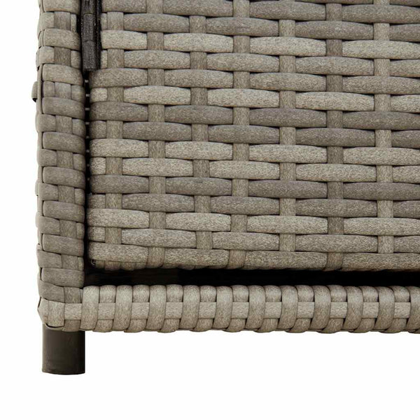 Gartenschrank Grau Poly Rattan 110x55x60,5 cm