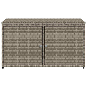 Gartenschrank Grau Poly Rattan 110x55x60,5 cm
