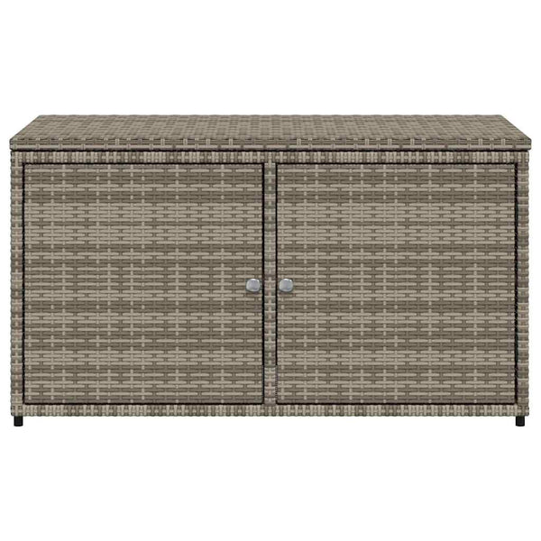 Gartenschrank Grau Poly Rattan 110x55x60,5 cm