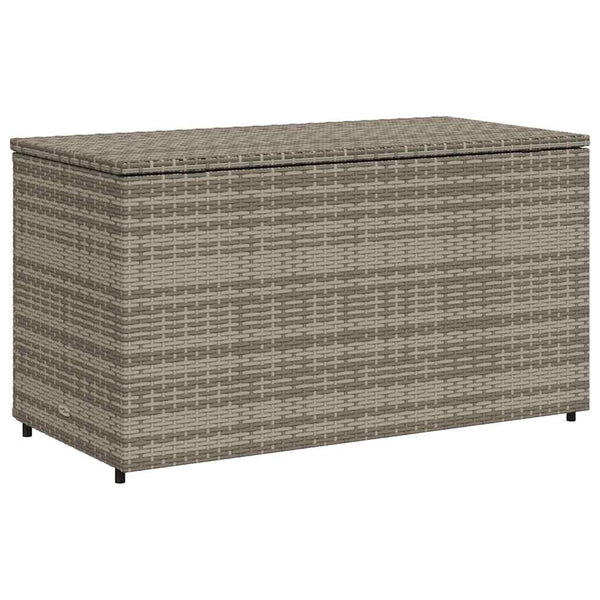 Gartenschrank Grau Poly Rattan 110x55x60,5 cm