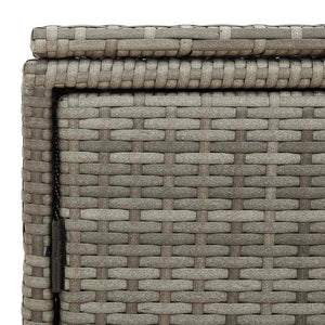 Gartenschrank Grau Poly Rattan 110x55x60,5 cm