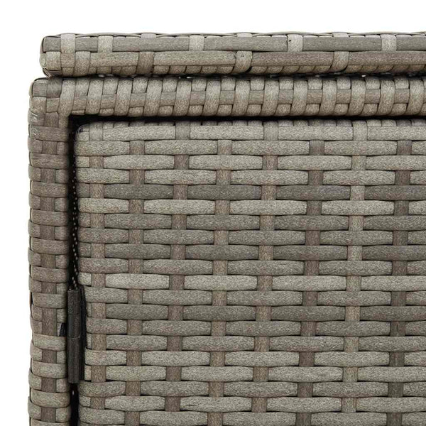 Gartenschrank Grau Poly Rattan 110x55x60,5 cm