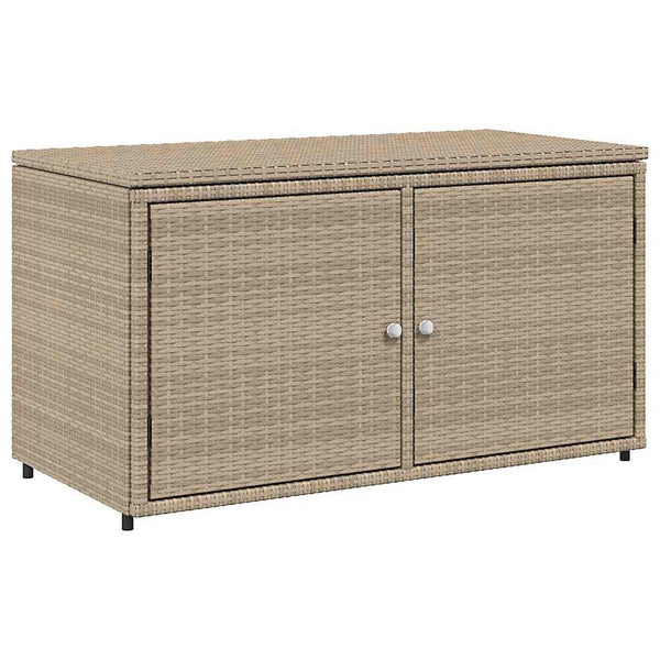 Gartenschrank Beige Poly Rattan 110x55x60,5cm