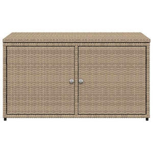 Gartenschrank Beige Poly Rattan 110x55x60,5cm