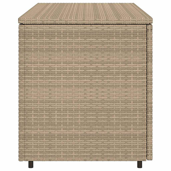 Gartenschrank Beige Poly Rattan 110x55x60,5cm
