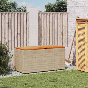 Beige Gartentruhe 110x50x54 cm