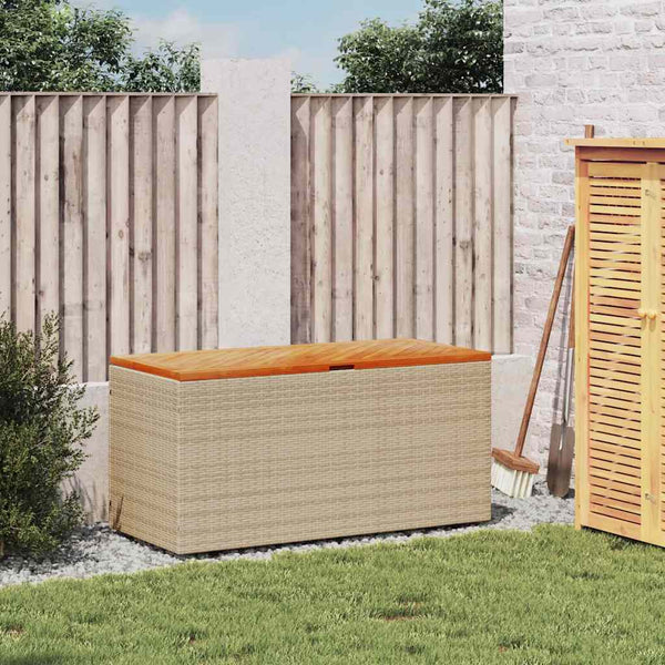 Beige Gartentruhe 110x50x54 cm