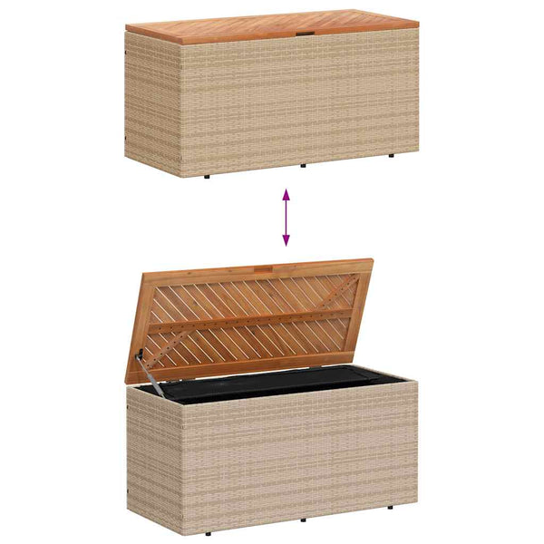 Beige Gartentruhe 110x50x54 cm