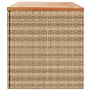Gartentruhe Beige 220 cm Poly Rattan
