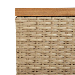 Gartentruhe Beige 220 cm Poly Rattan
