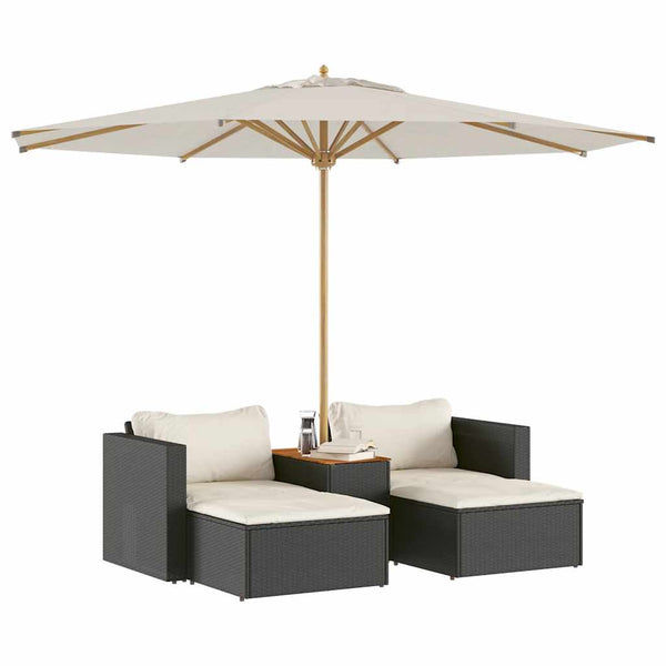 5-tlg. Garten Sofagarnitur mit Kissen