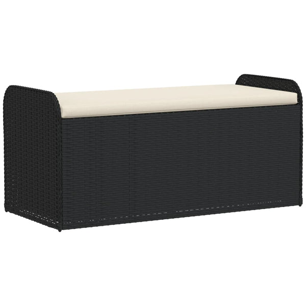 Sitzbank mit Stauraum Schwarz 115 cm