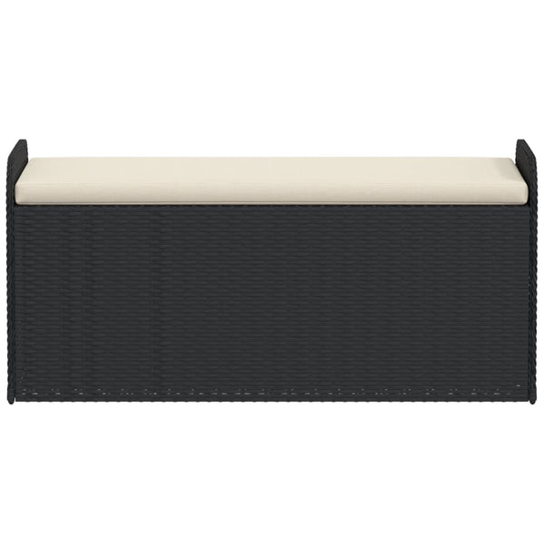 Sitzbank mit Stauraum Schwarz 115 cm
