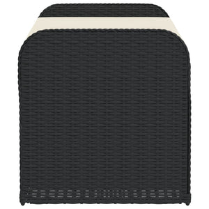 Sitzbank mit Stauraum Schwarz 115 cm