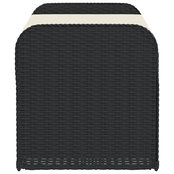 Sitzbank mit Stauraum Schwarz 115 cm