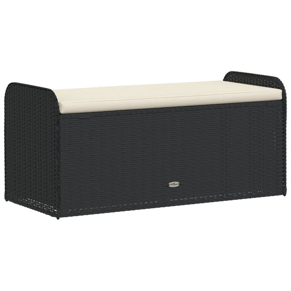Sitzbank mit Stauraum Schwarz 115 cm