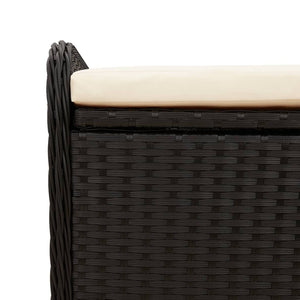 Sitzbank mit Stauraum Schwarz 115 cm