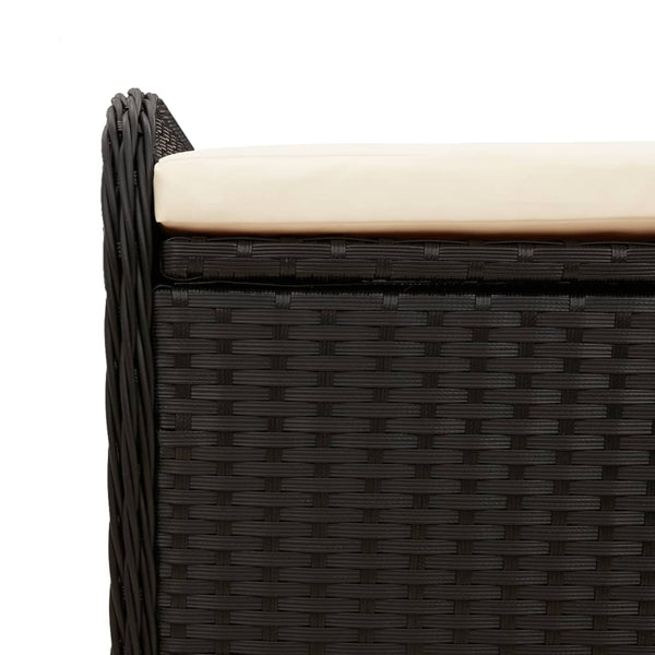 Sitzbank mit Stauraum Schwarz 115 cm