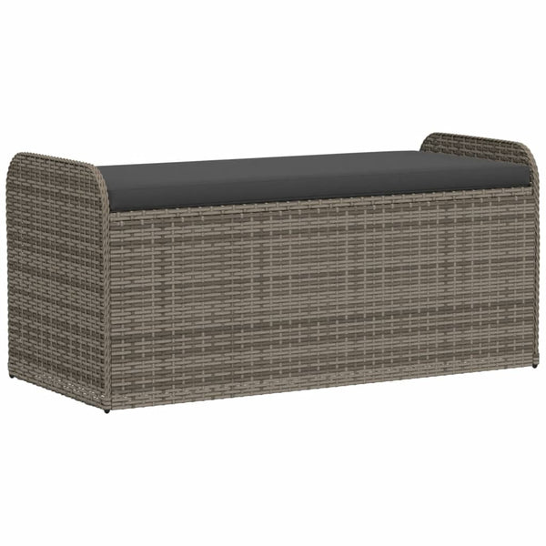 Sitzbank Grau 115cm mit Stauraum