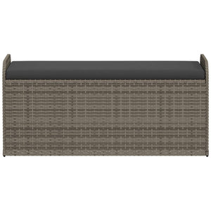 Sitzbank Grau 115cm mit Stauraum