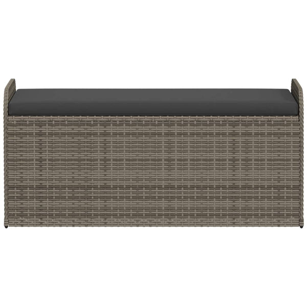 Sitzbank Grau 115cm mit Stauraum