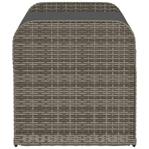 Sitzbank Grau 115cm mit Stauraum
