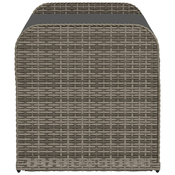Sitzbank Grau 115cm mit Stauraum