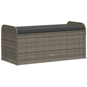 Sitzbank Grau 115cm mit Stauraum