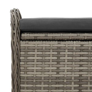 Sitzbank Grau 115cm mit Stauraum