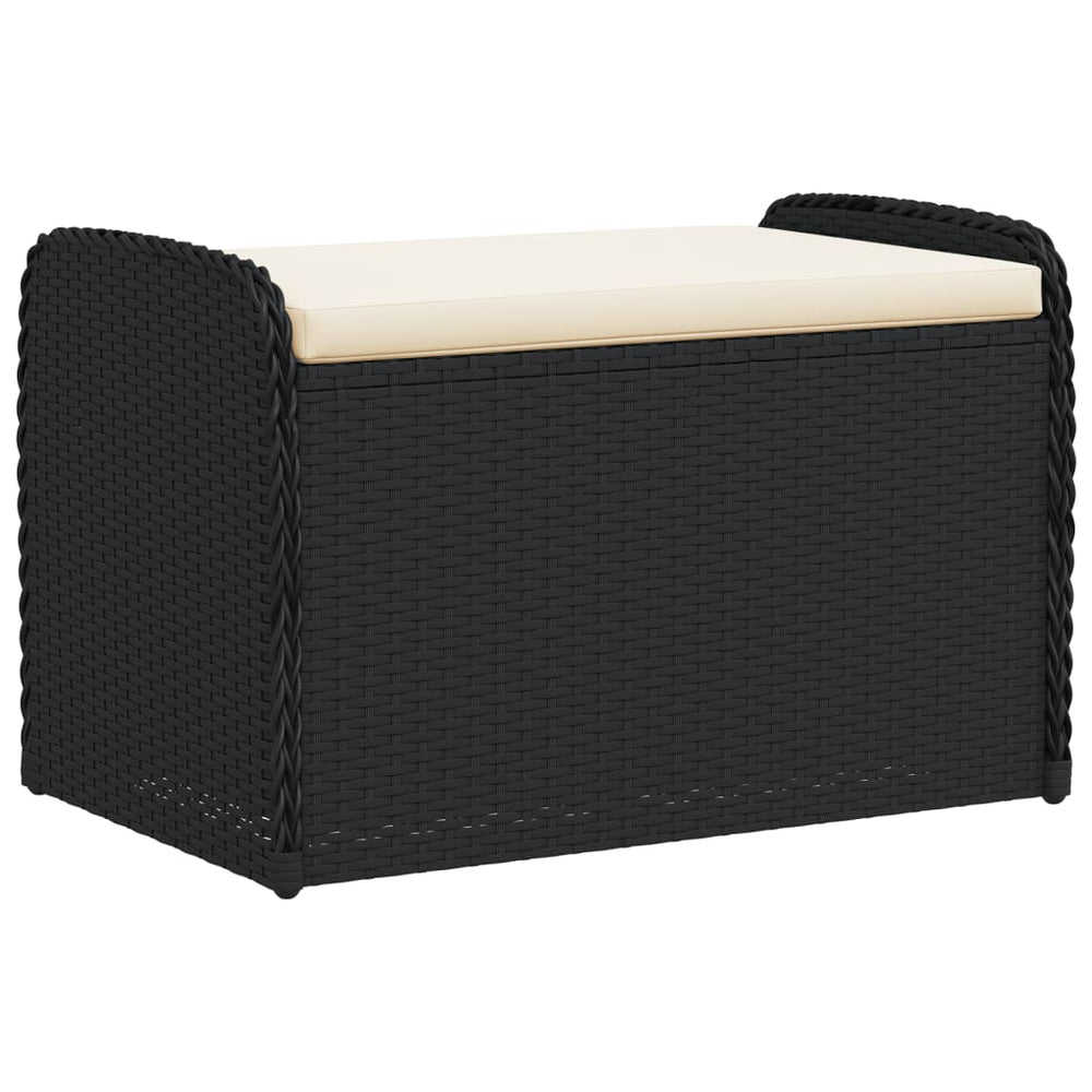 Sitzbank mit Stauraum Schwarz 80 cm