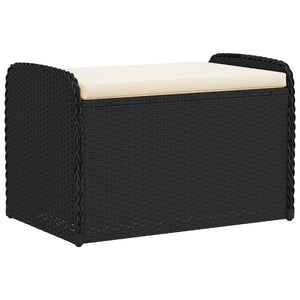 Sitzbank mit Stauraum Schwarz 80 cm