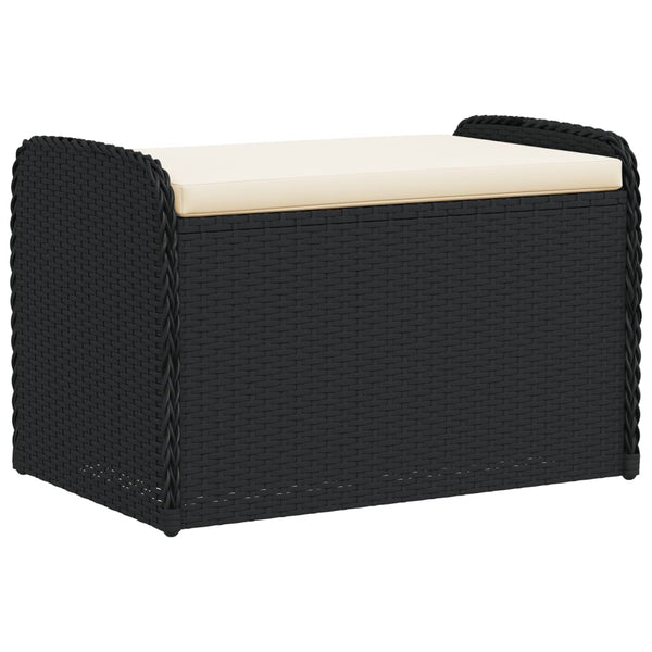 Sitzbank mit Stauraum Schwarz 80 cm