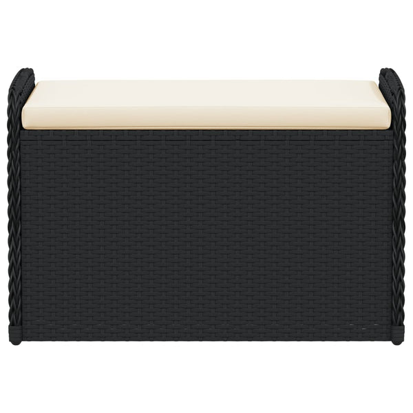 Sitzbank mit Stauraum Schwarz 80 cm