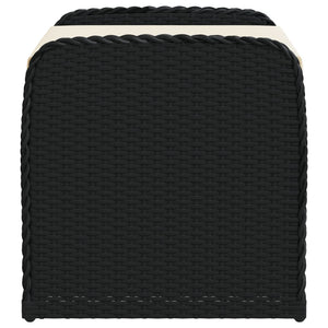 Sitzbank mit Stauraum Schwarz 80 cm