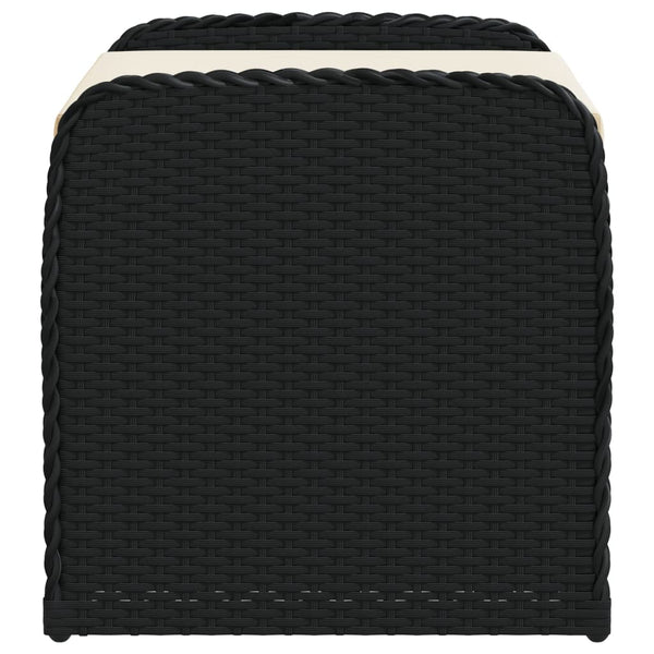 Sitzbank mit Stauraum Schwarz 80 cm