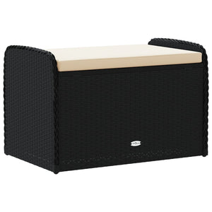 Sitzbank mit Stauraum Schwarz 80 cm