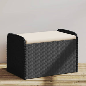 Sitzbank mit Stauraum Schwarz 80 cm