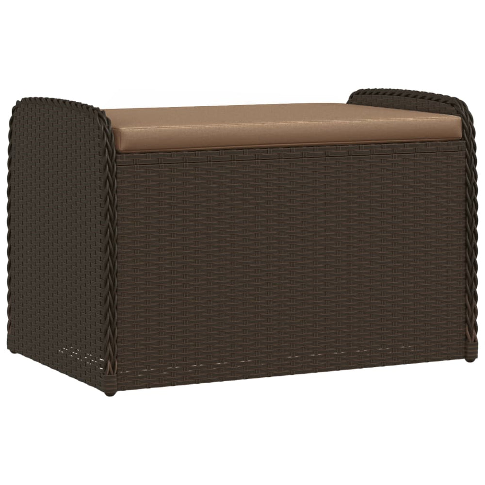 Sitzbank mit Stauraum Braun Poly Rattan