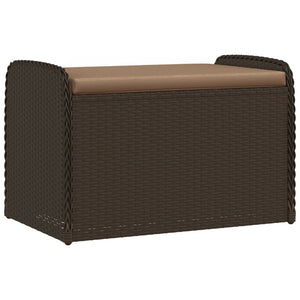 Sitzbank mit Stauraum Braun Poly Rattan