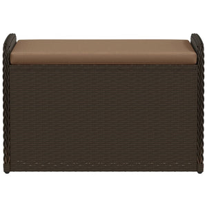Sitzbank mit Stauraum Braun Poly Rattan