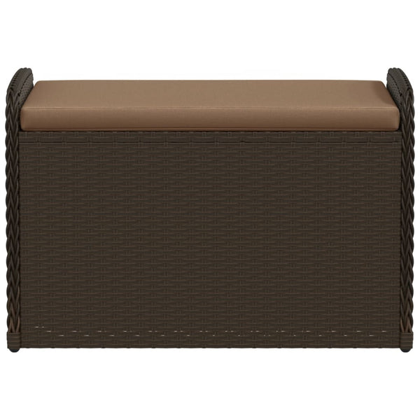 Sitzbank mit Stauraum Braun Poly Rattan
