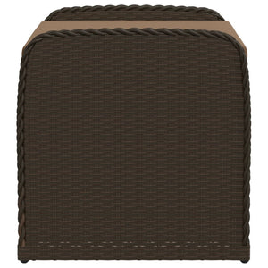 Sitzbank mit Stauraum Braun Poly Rattan