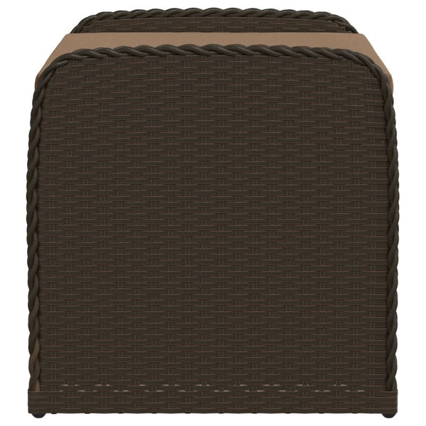 Sitzbank mit Stauraum Braun Poly Rattan