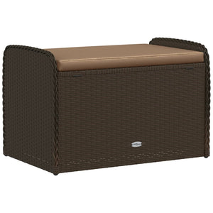 Sitzbank mit Stauraum Braun Poly Rattan