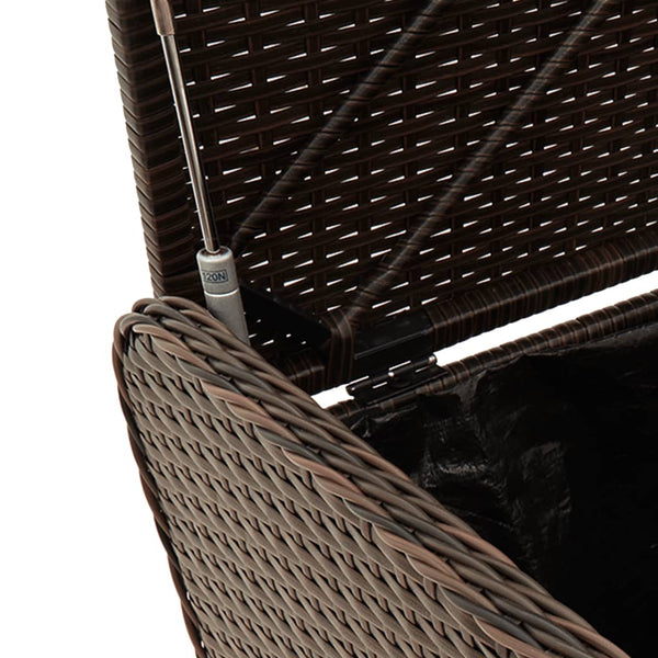 Sitzbank mit Stauraum Braun Poly Rattan